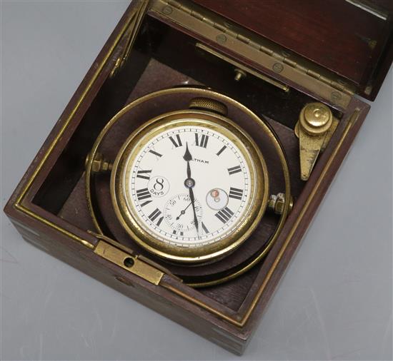 A Waltham eight day marine timepiece